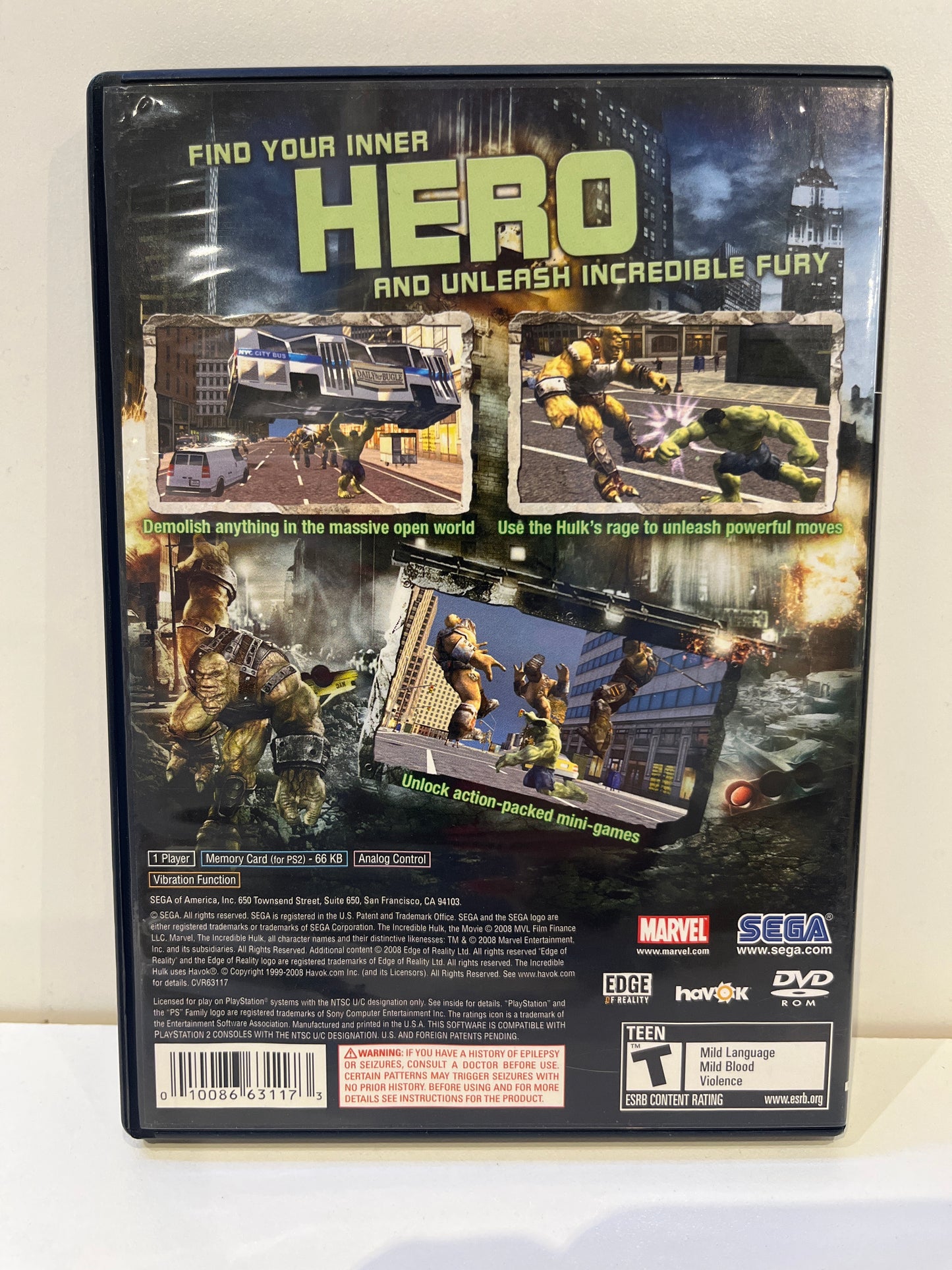 The Incredible Hulk - Playstation 2