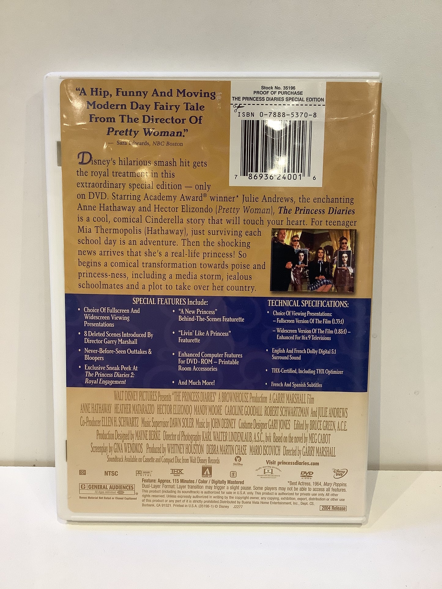 The Princess Diaries: Special Edition - DVD