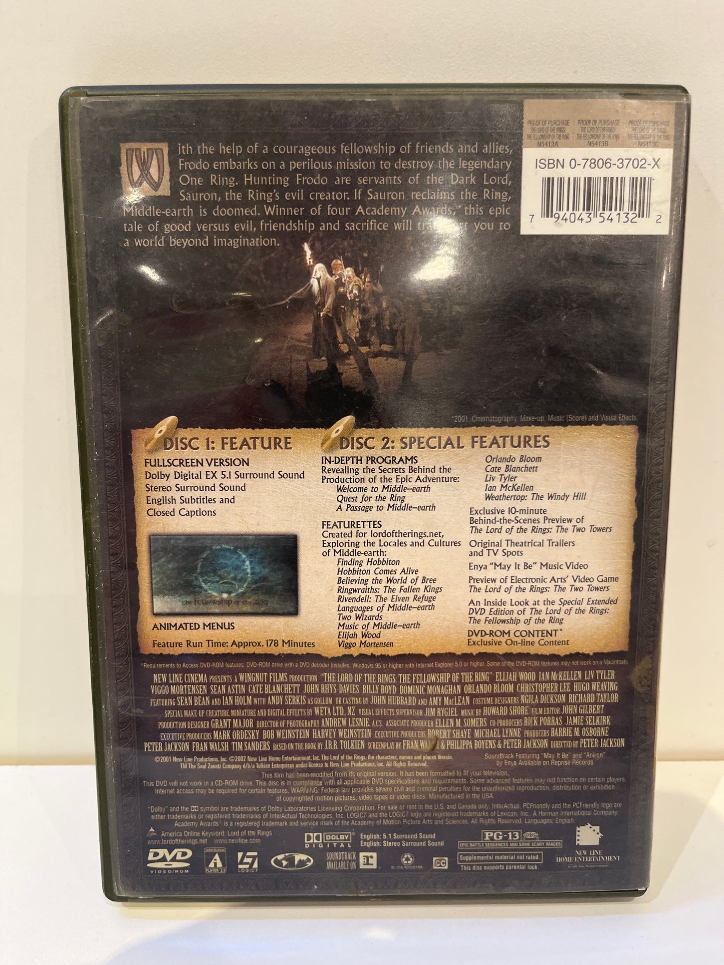 The Lord of the Rings: The Fellowship of the Ring - DVD