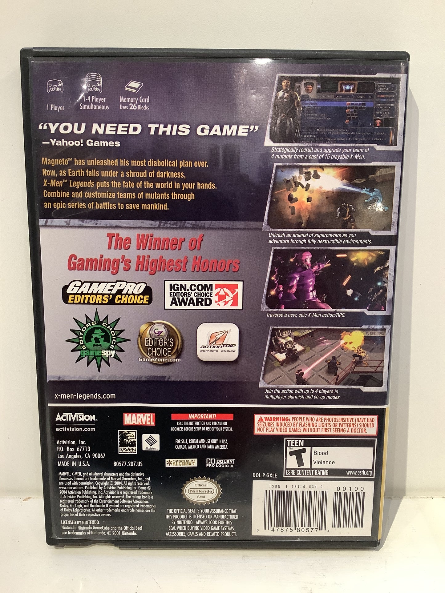 X-men Legends [Player's Choice] - Gamecube