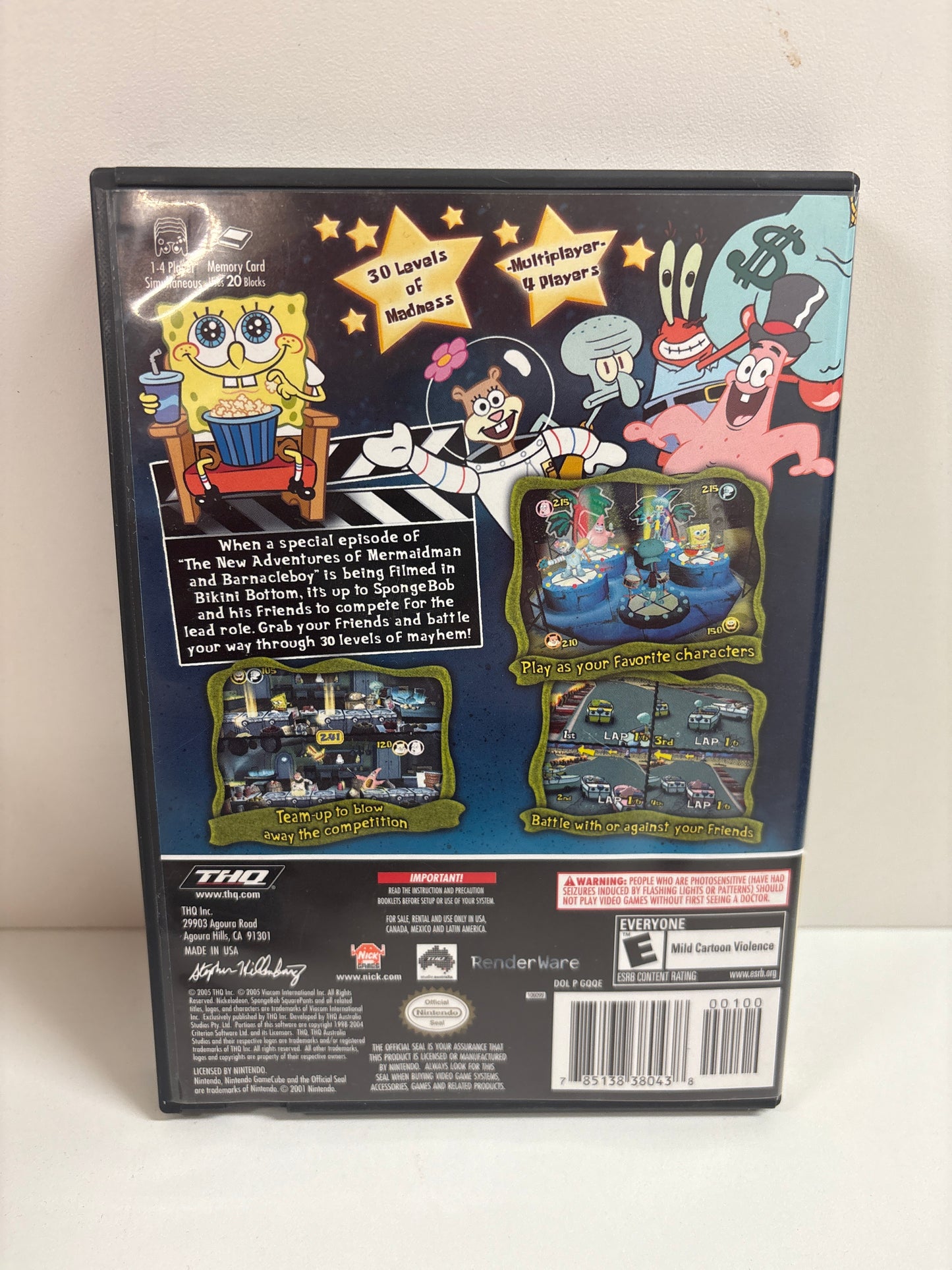 SpongeBob SquarePants Lights Camera Pants [Player's Choice] - Gamecube