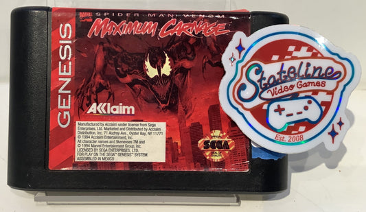 Spiderman Maximum Carnage - Sega Genesis