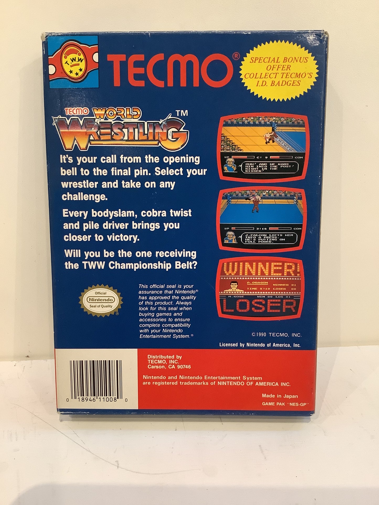 Tecmo World Wrestling - NES