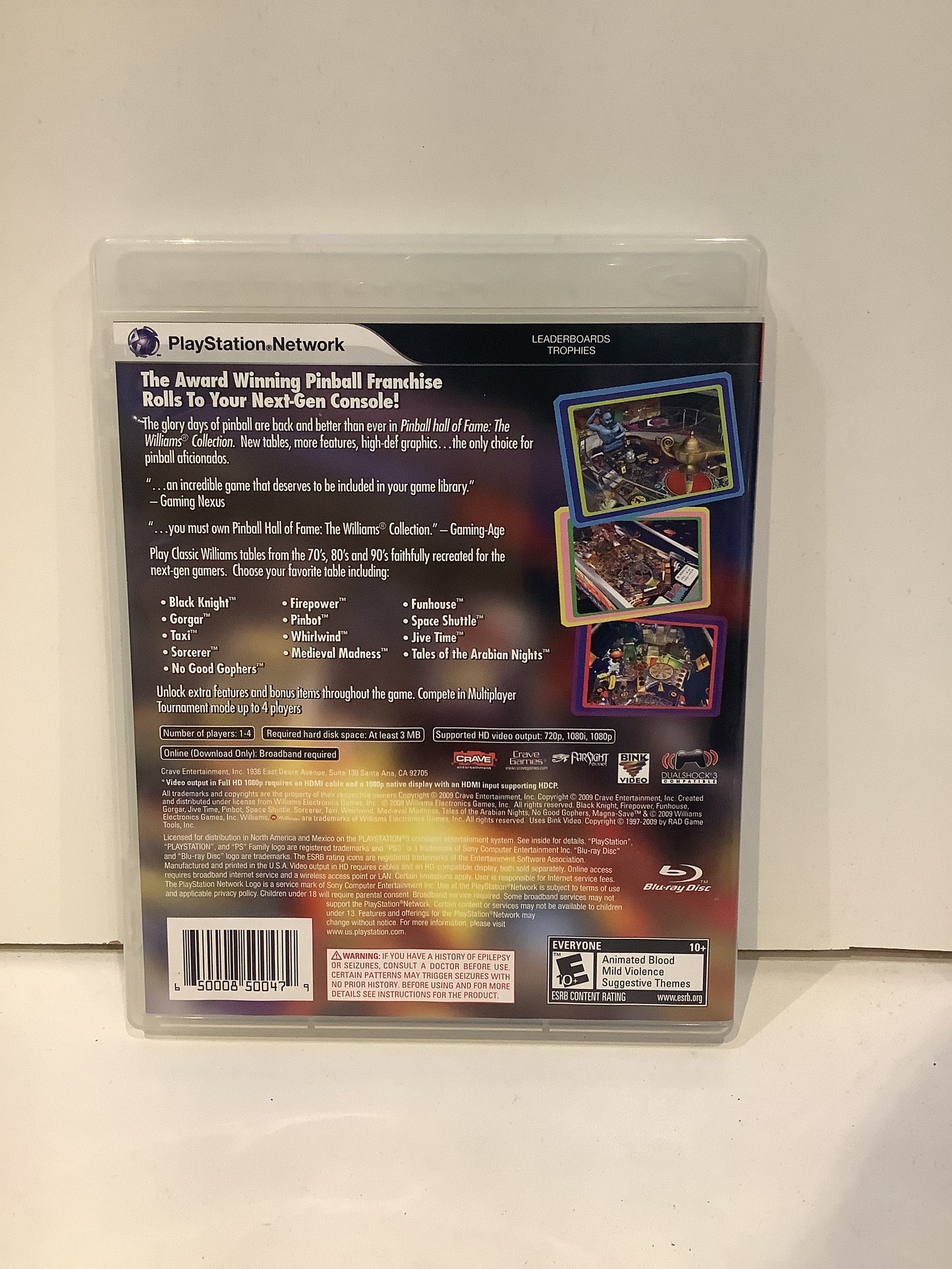 Pinball Hall of Fame: The Williams Collection - Playstation 3