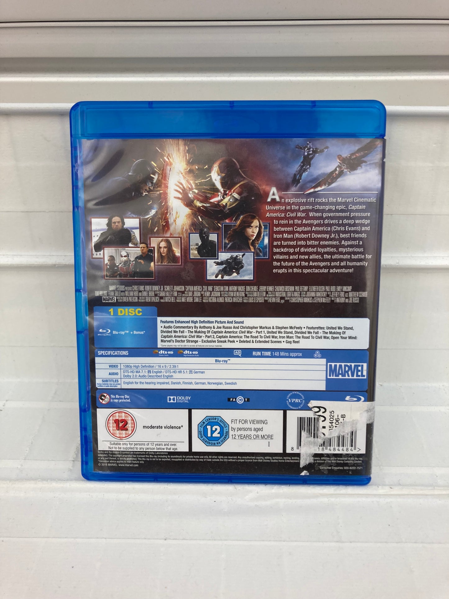 Captain America: Civil War 	- Blu Ray