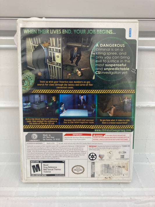 CSI: Fatal Conspiracy - Wii