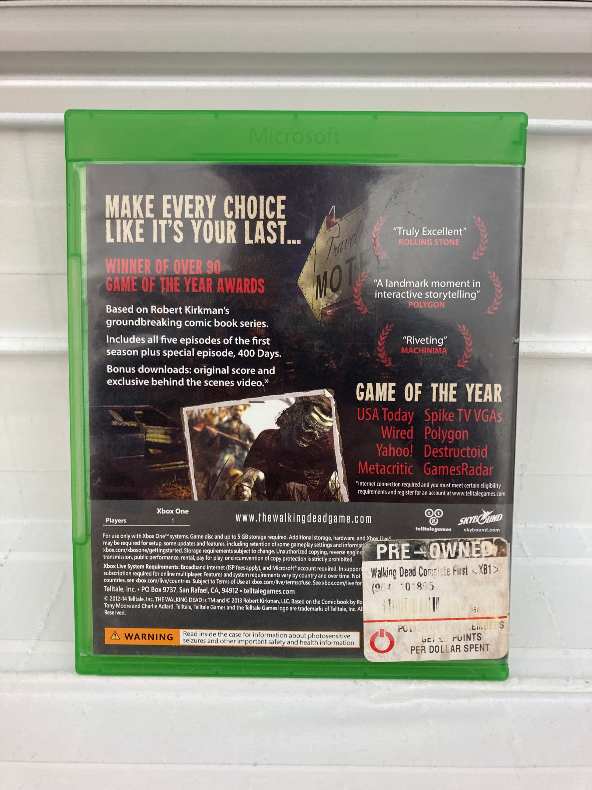 The Walking Dead Season One Xbox One