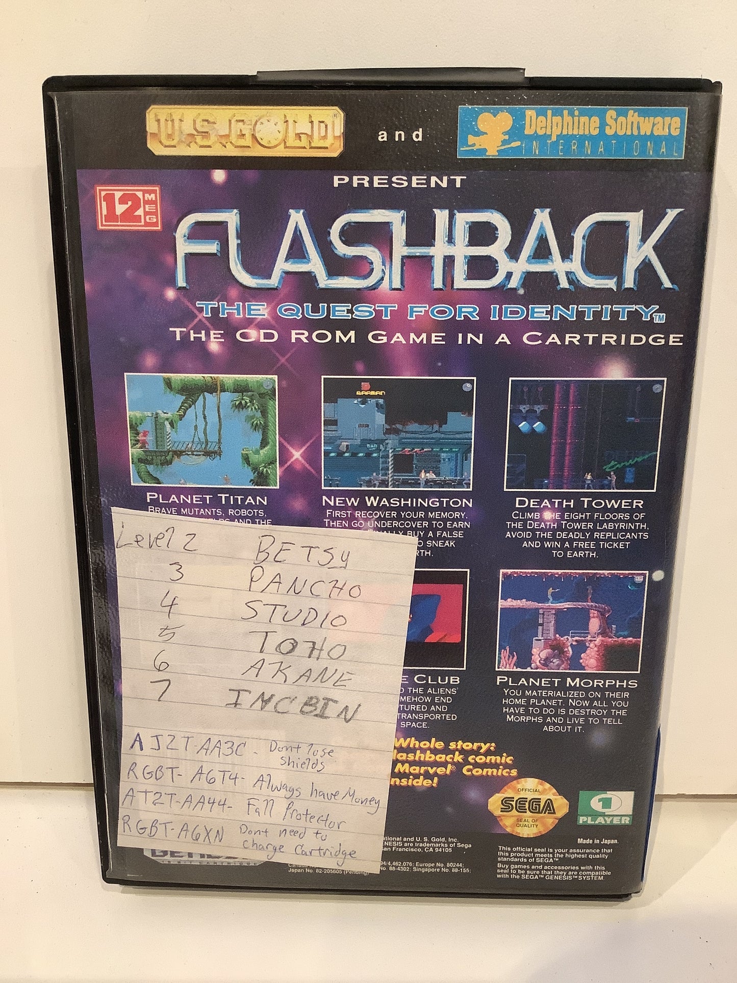 Flashback The Quest for Identity - Sega Genesis