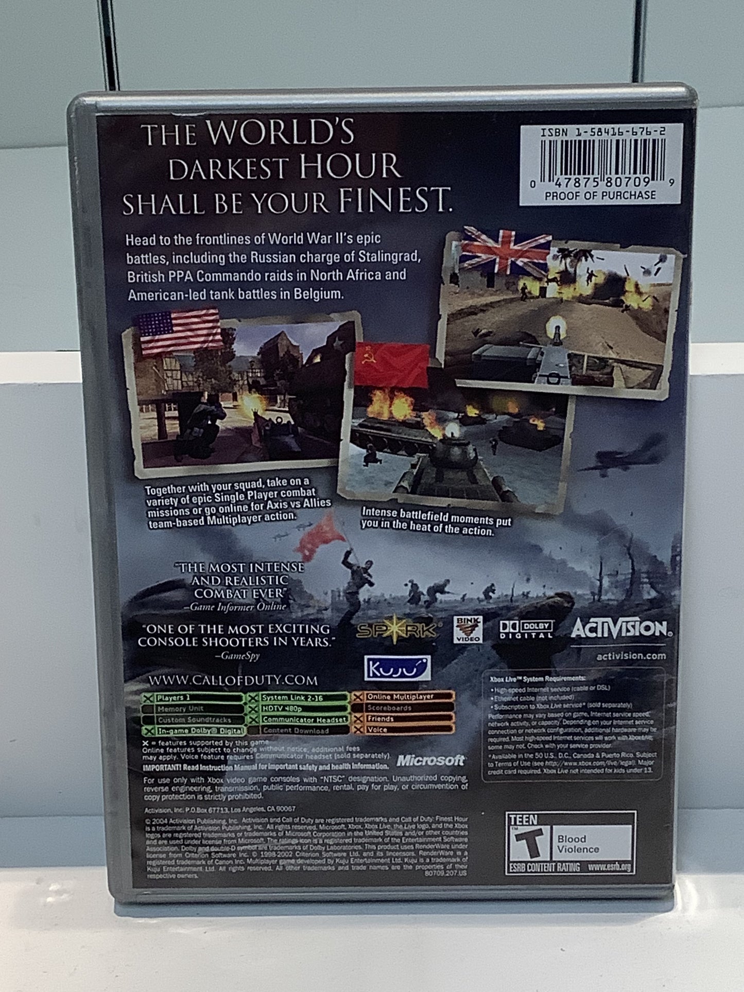 Call of Duty Finest Hour [Platinum Hits] - Xbox