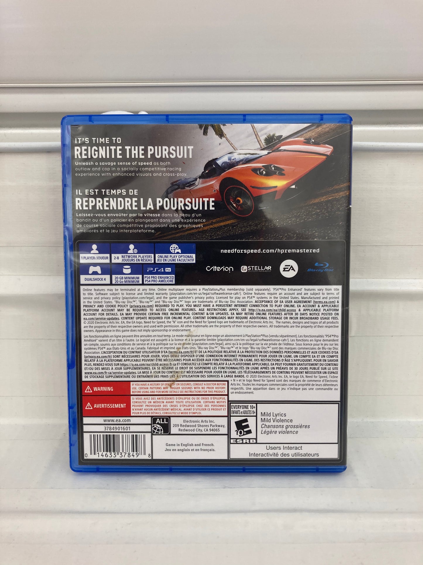 Need for Speed: Hot Pursuit Remastered - Playstation 4