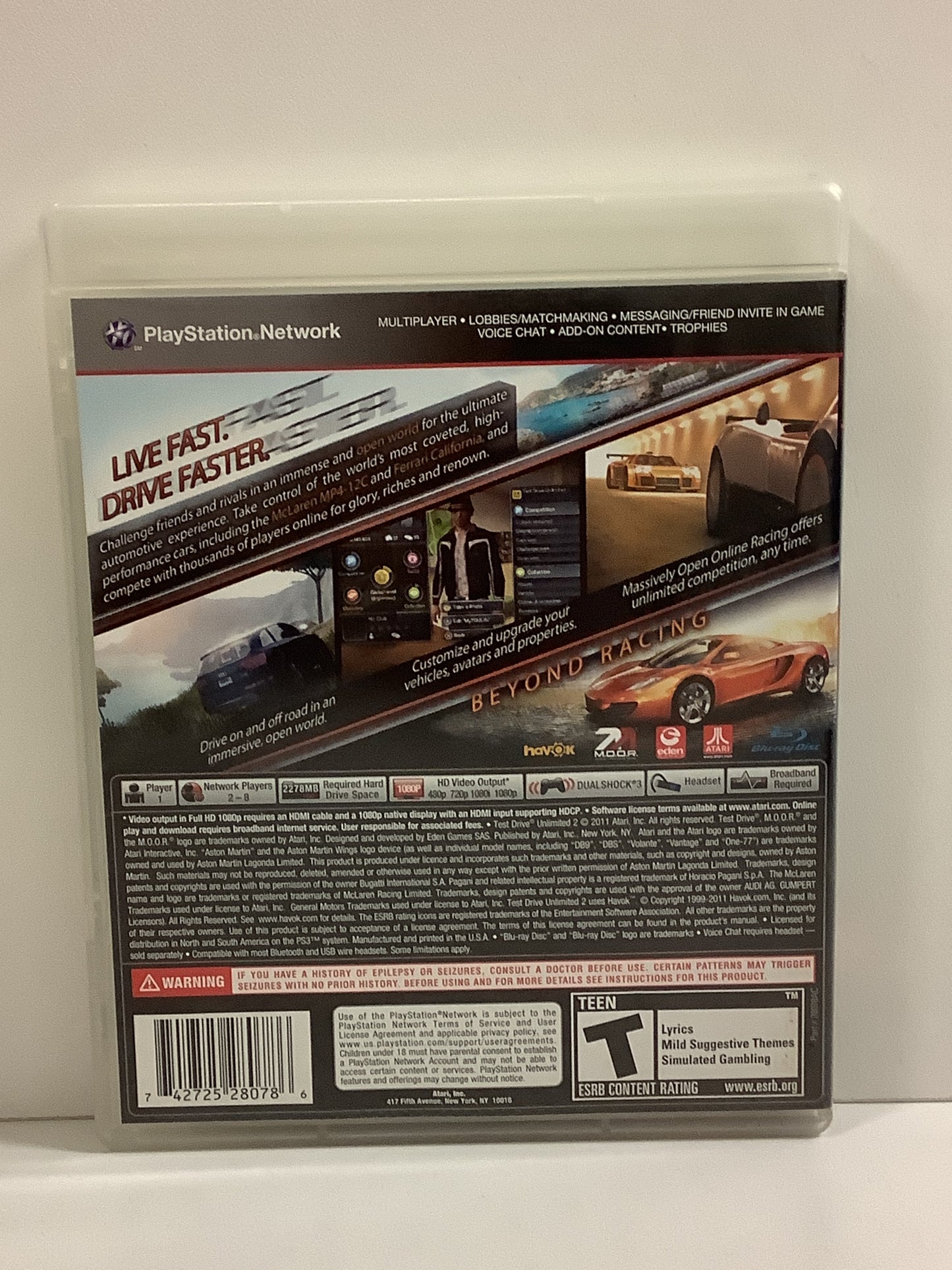 Test Drive Unlimited 2 - Playstation 3