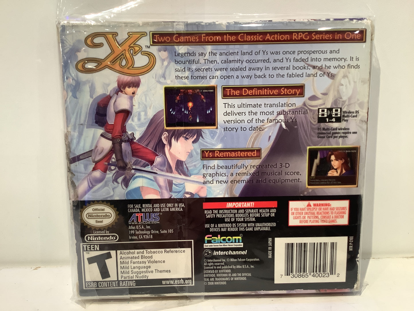 Legacy of Ys: Books I & II - Nintendo DS