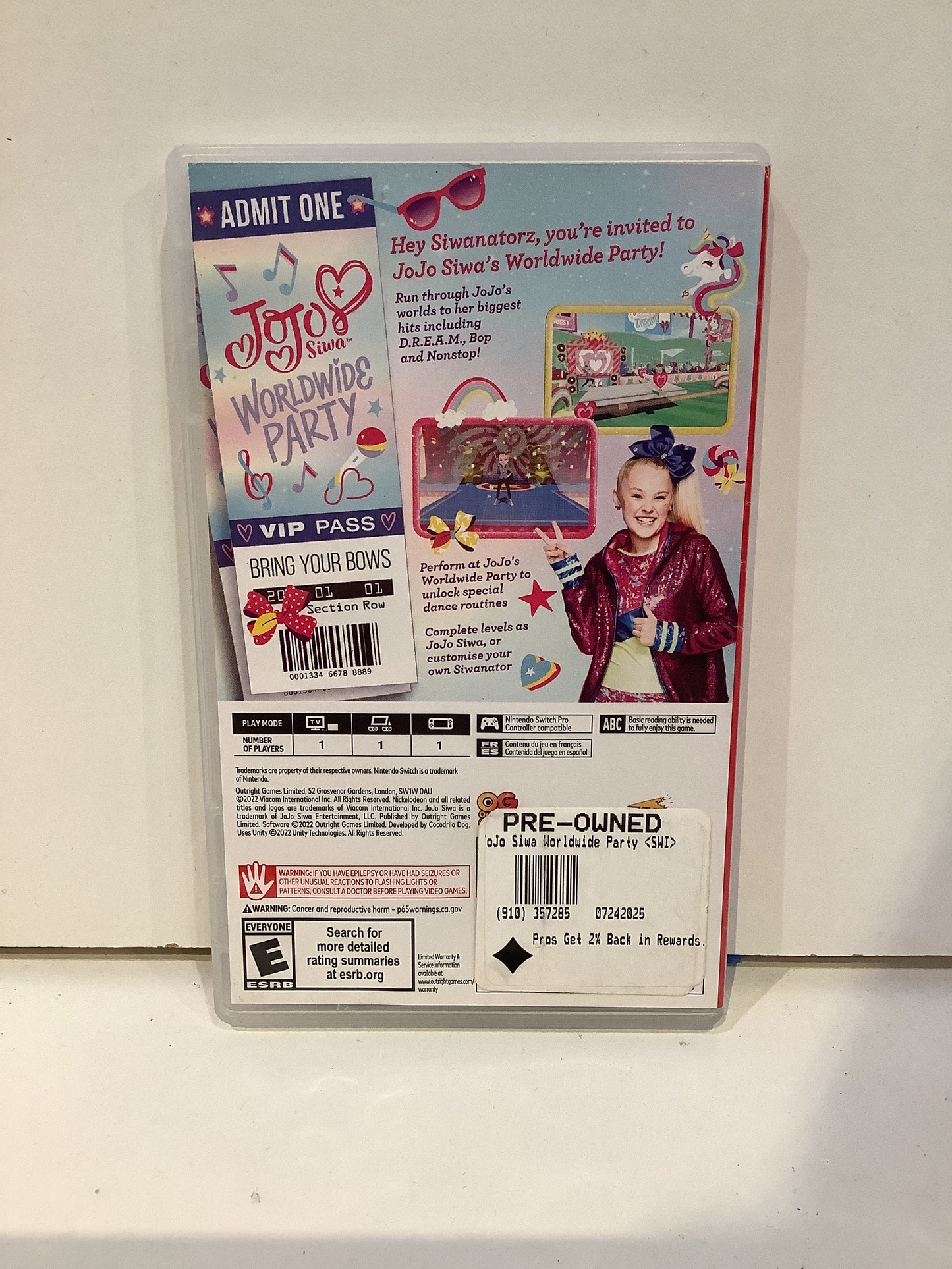 JoJo Siwa: Worldwide Party - Nintendo Switch