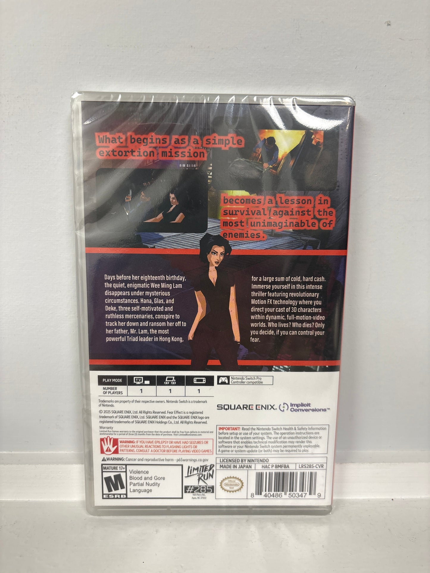 Fear Effect - Nintendo Switch