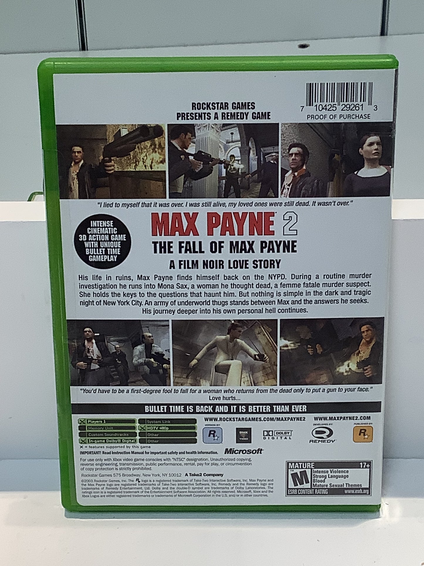 Max Payne 2 Fall of Max Payne - Xbox