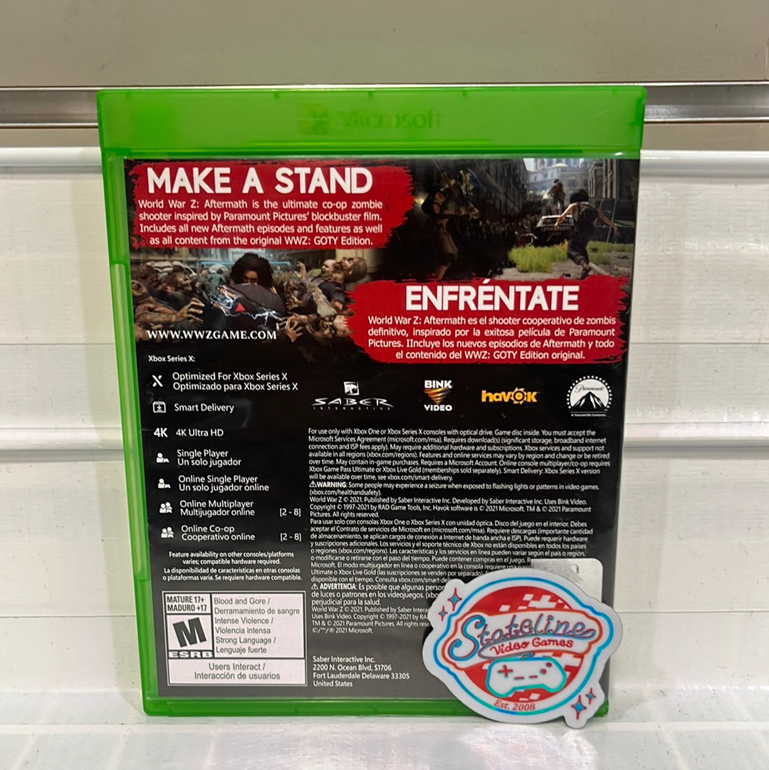 World War Z Aftermath - Xbox One – Stateline Video Games Inc.