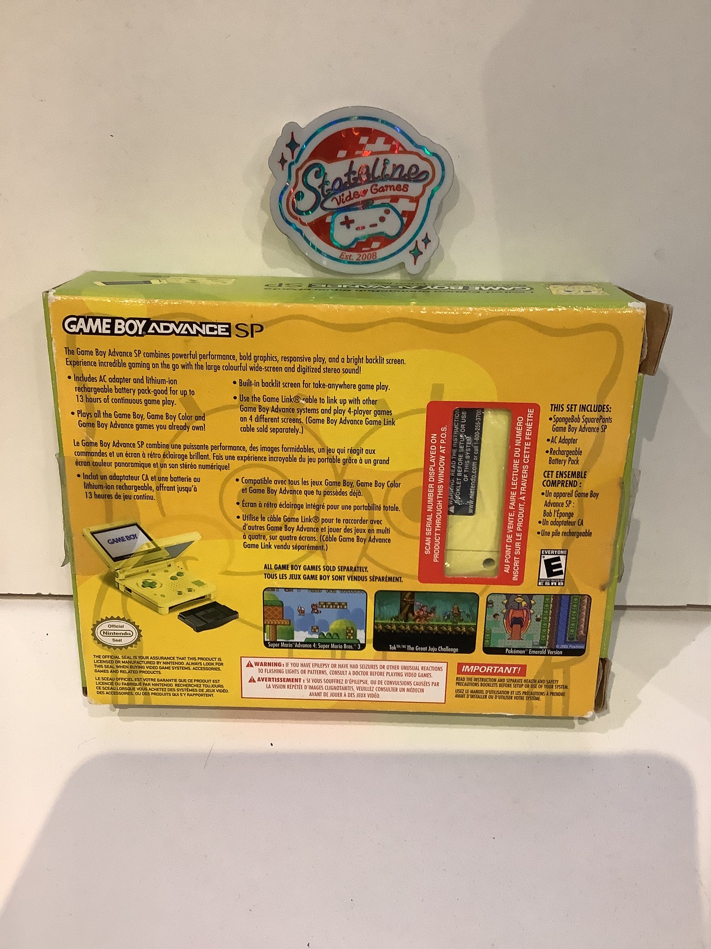 SpongeBob SquarePants Gameboy Advance SP - GameBoy Advance