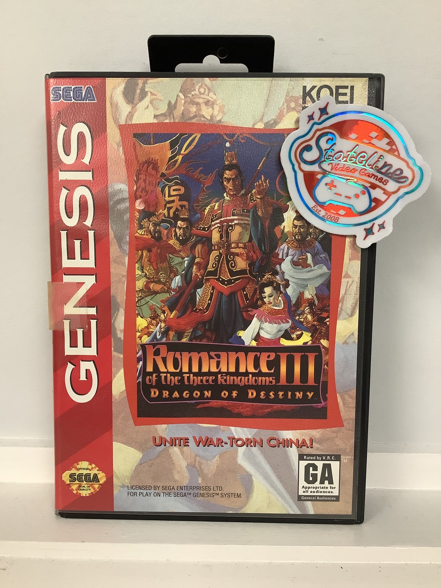 Romance of the Three Kingdoms III Dragon of Destiny - Sega Genesis