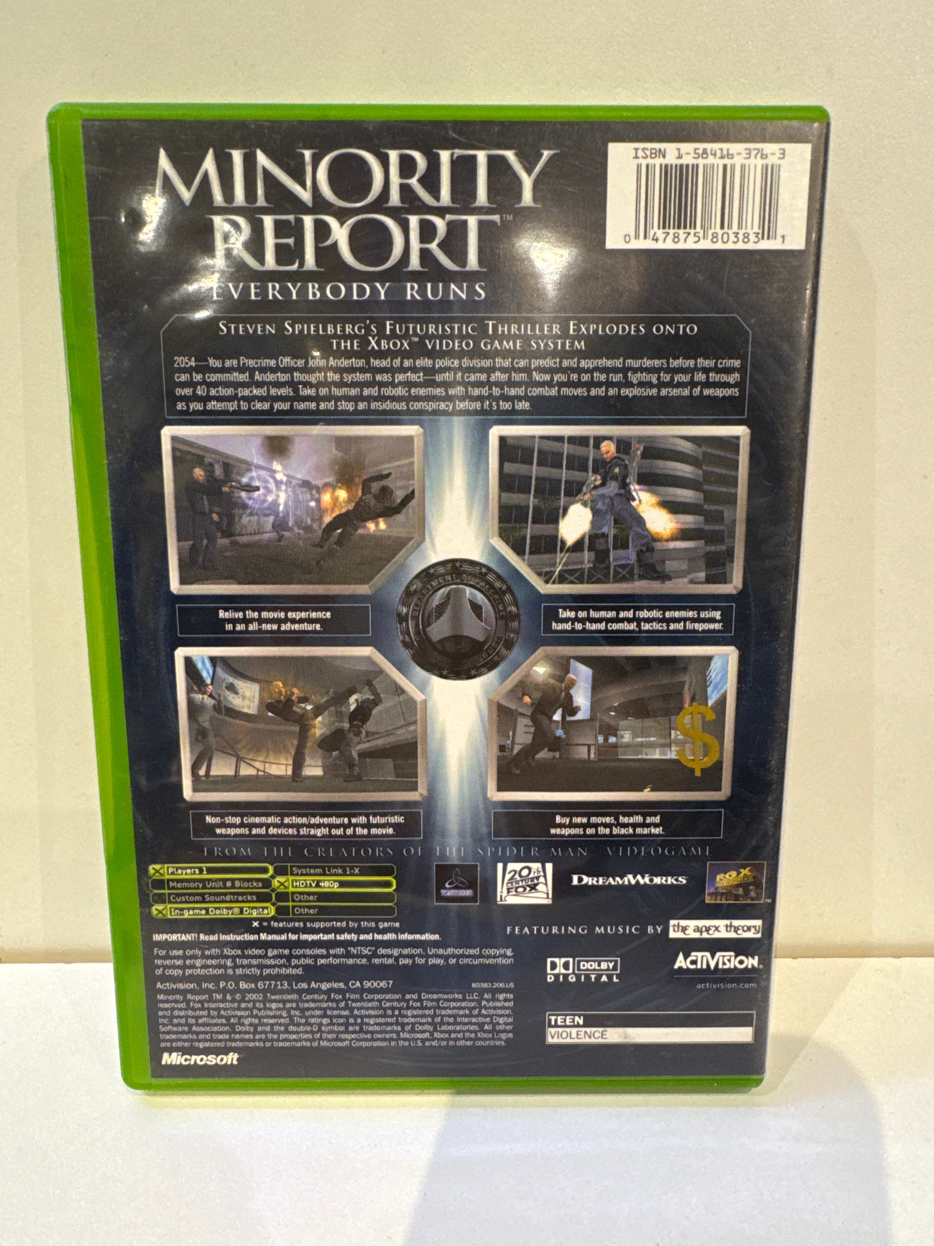 Minority Report - Xbox – Stateline Video Games Inc.