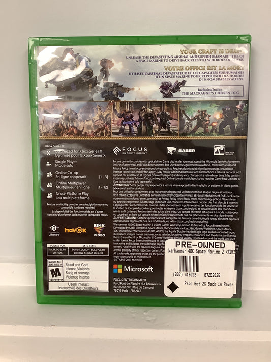 Warhammer 40,000 Space Marine 2 - Xbox Series X