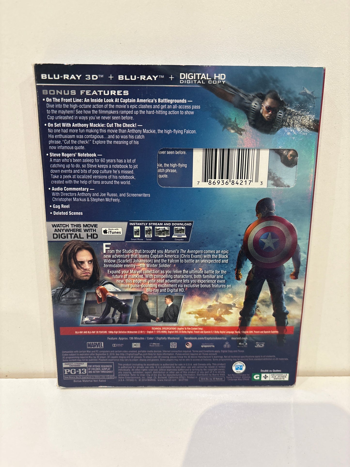 Captain America: The Winter Soldier - Blu-Ray