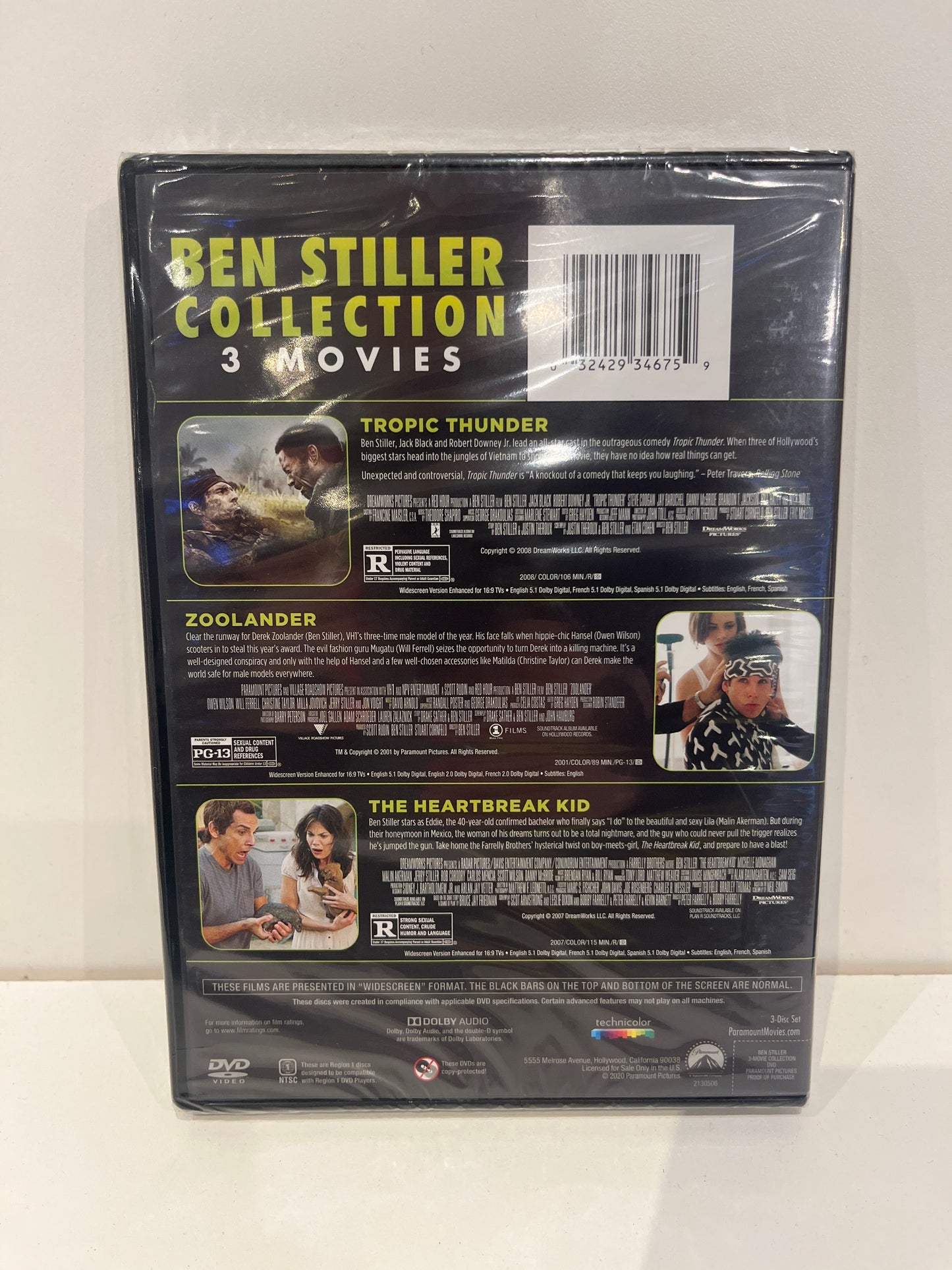 Tropic Thunder / Zoolander / The Heartbreak Kid - DVD