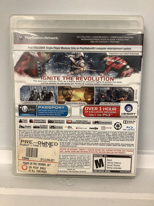Assassin’s Creed III [Gamestop Edition] - Playstation 3
