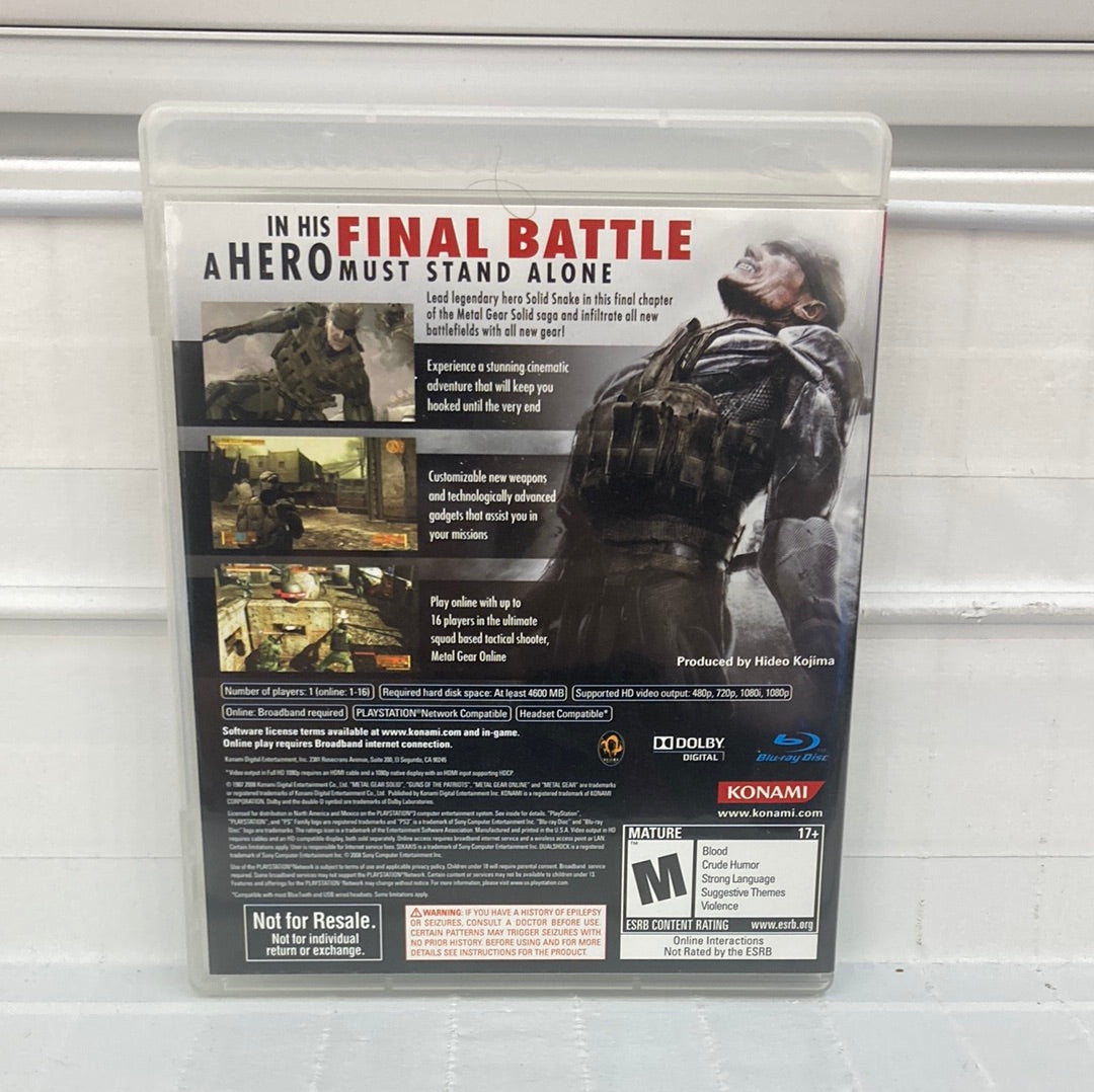 Metal Gear Solid 4 Guns of the Patriots [Limited Edition] - Playstation 3