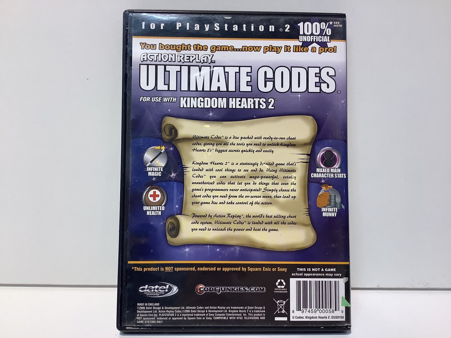 Ultimate Codes Kingdom Hearts 2 - Playstation 2