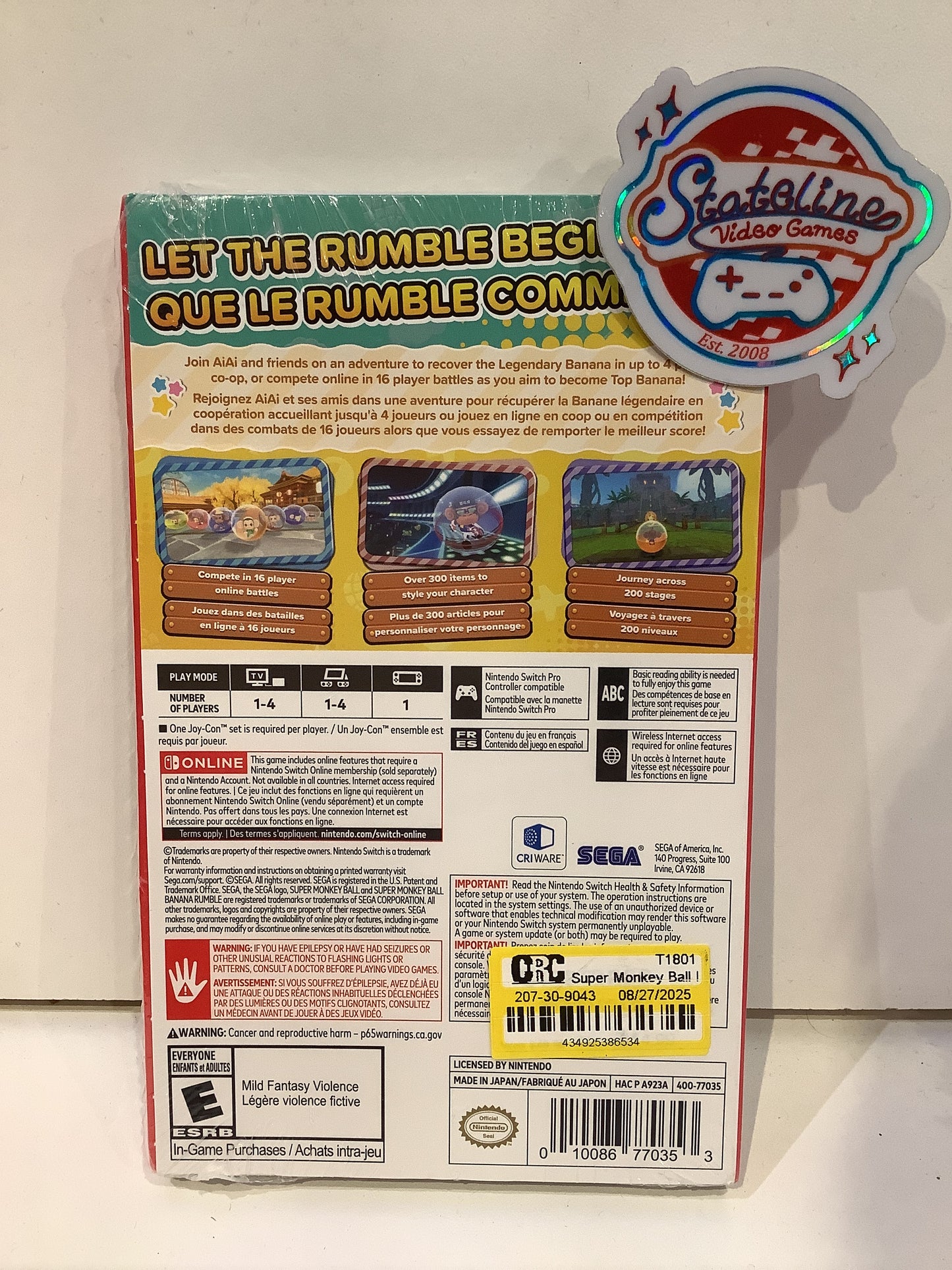 Super Monkey Ball: Banana Rumble Nintendo Switch