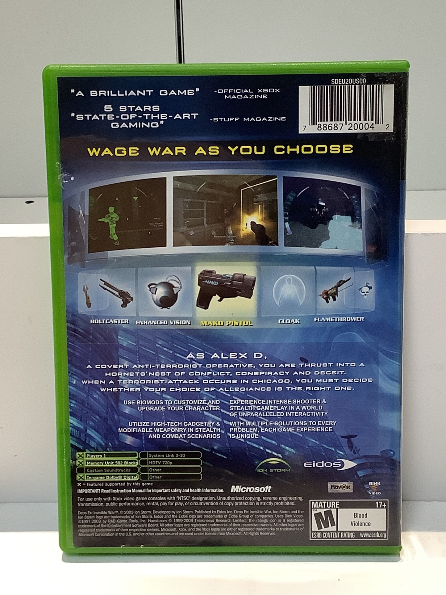 Deus Ex Invisible War - Xbox