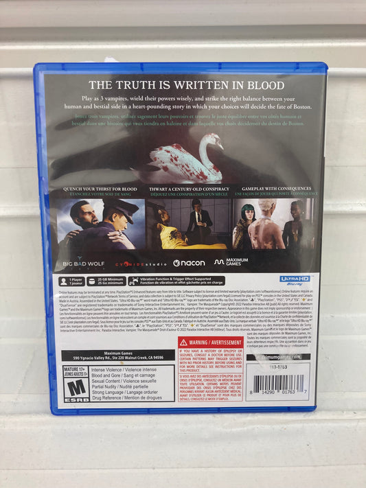 Vampire: The Masquerade Swansong - Playstation 5