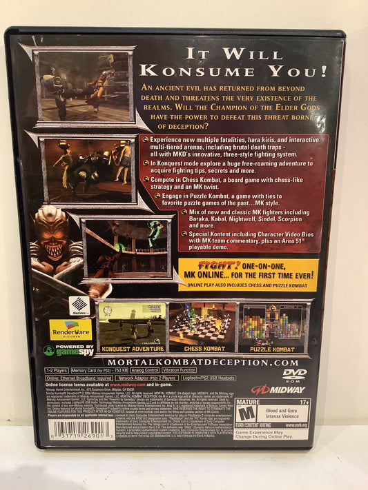 Mortal Kombat Deception - Playstation 2