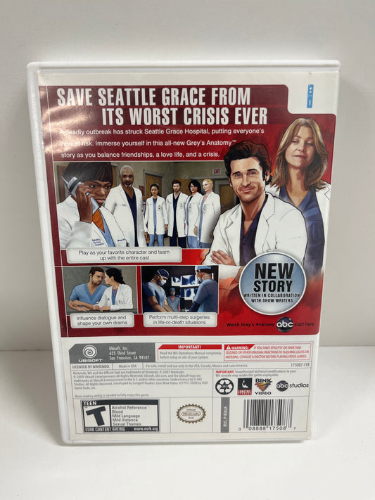 Grey's Anatomy The Video Game - Wii