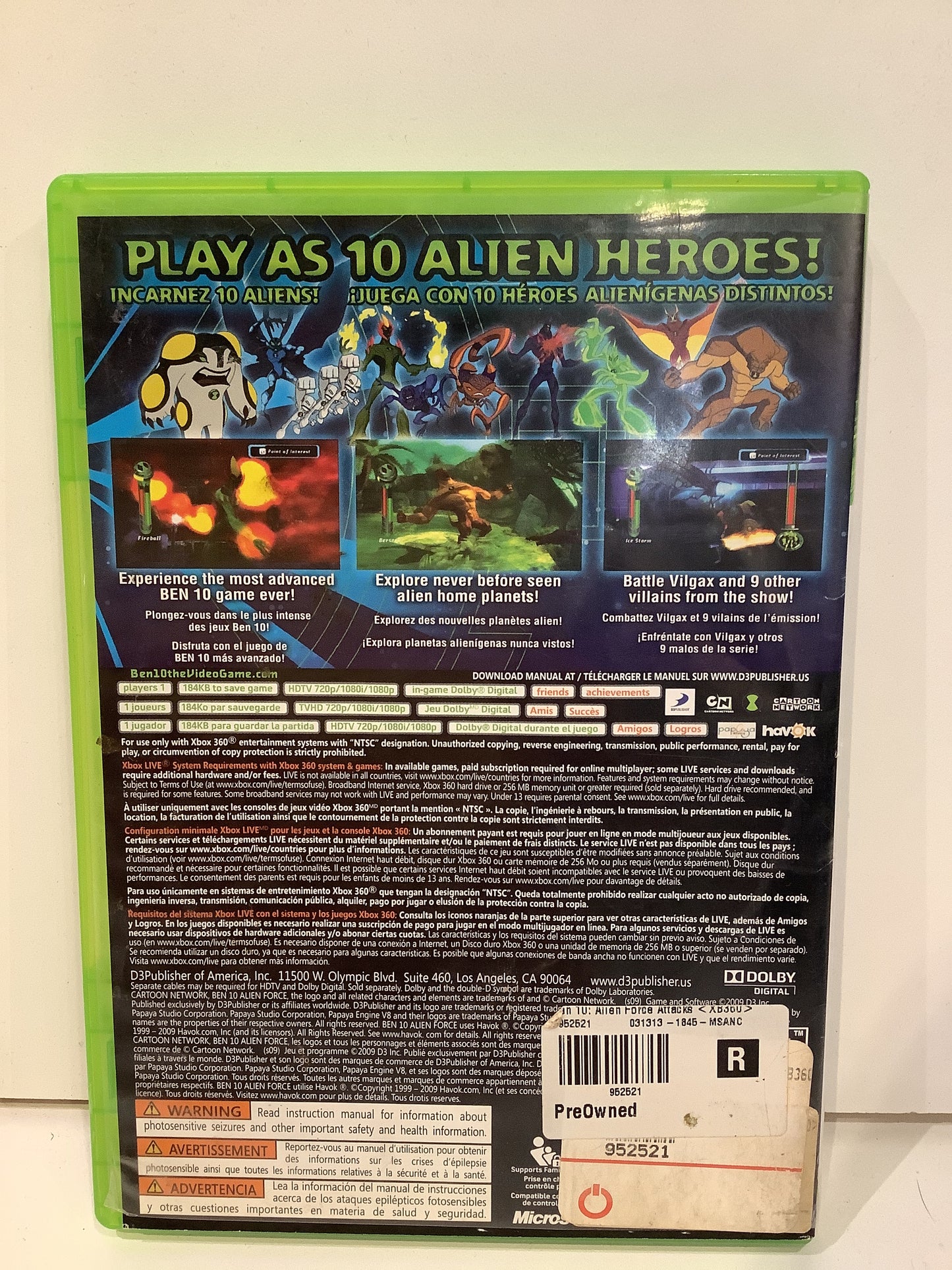 Ben 10: Alien Force: Vilgax Attacks - Xbox 360