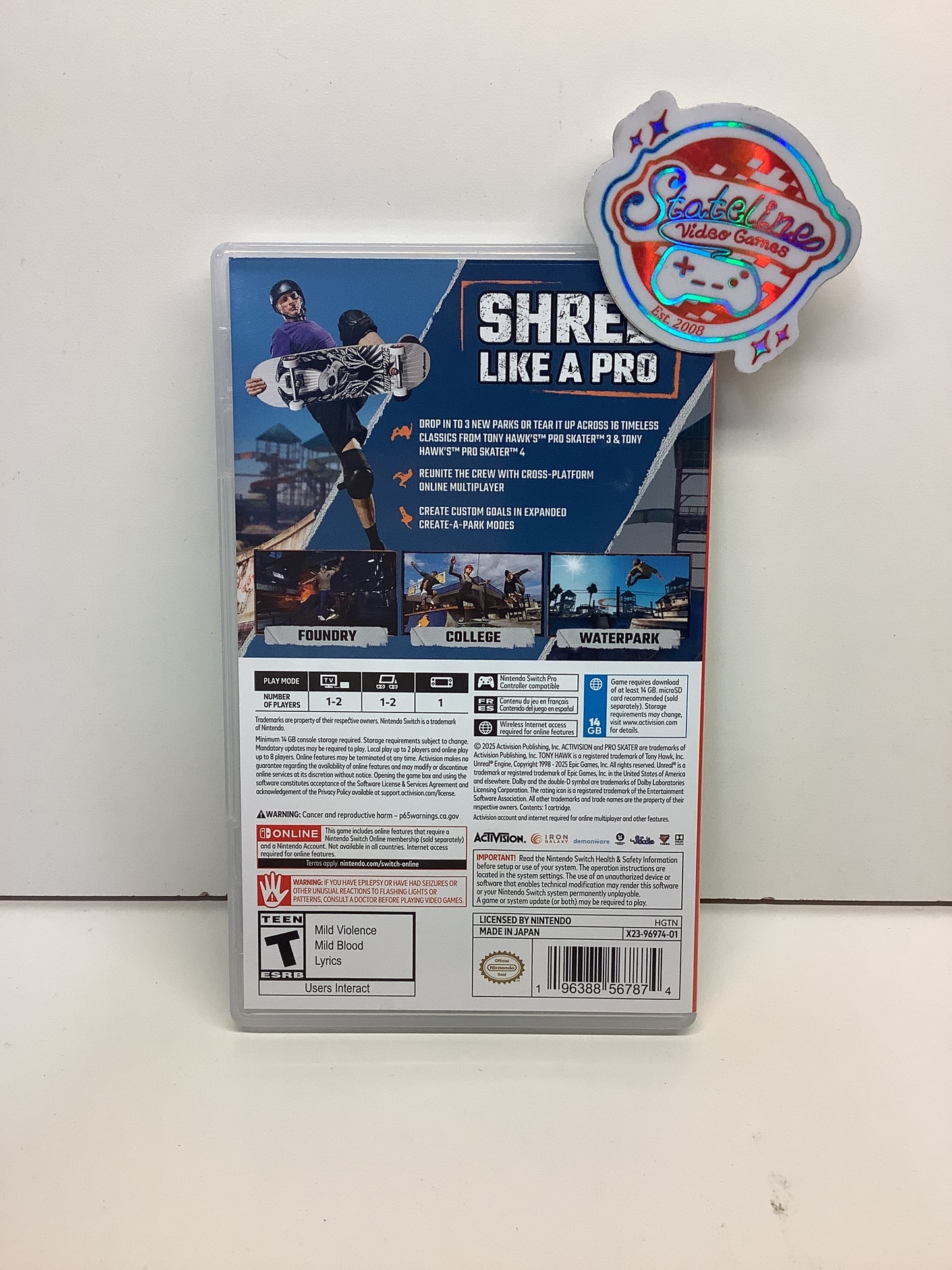 Tony Hawk's Pro Skater 3 + 4 - Nintendo Switch