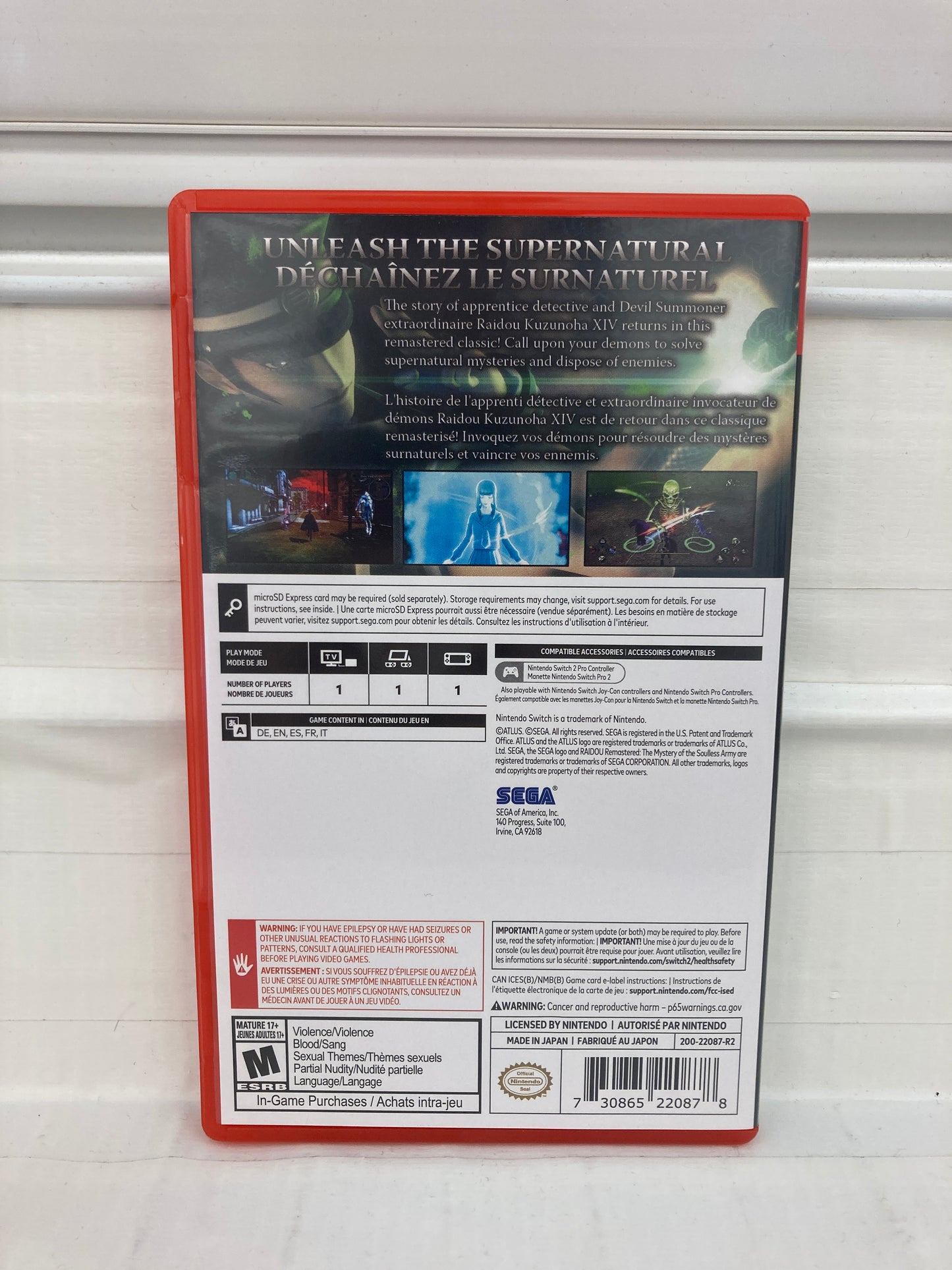 Raidou Remastered: Mystery Of The Soulless Army - Nintendo Switch 2