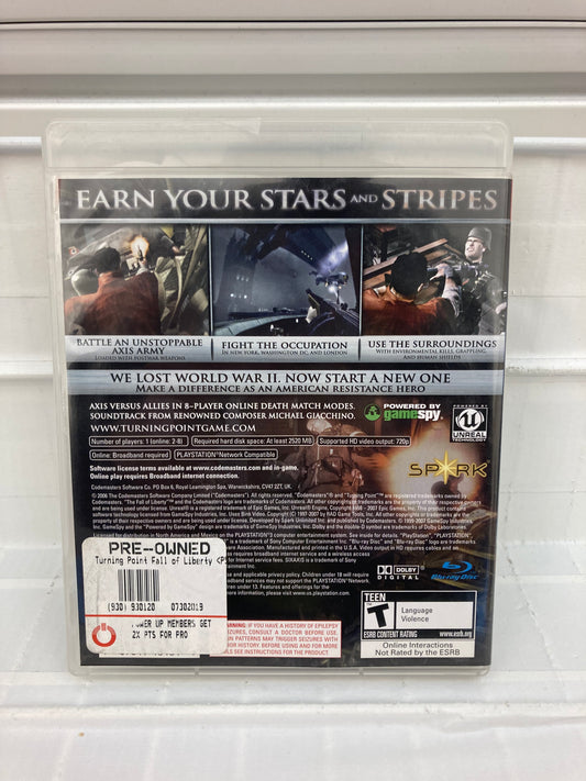 Turning Point Fall of Liberty - Playstation 3