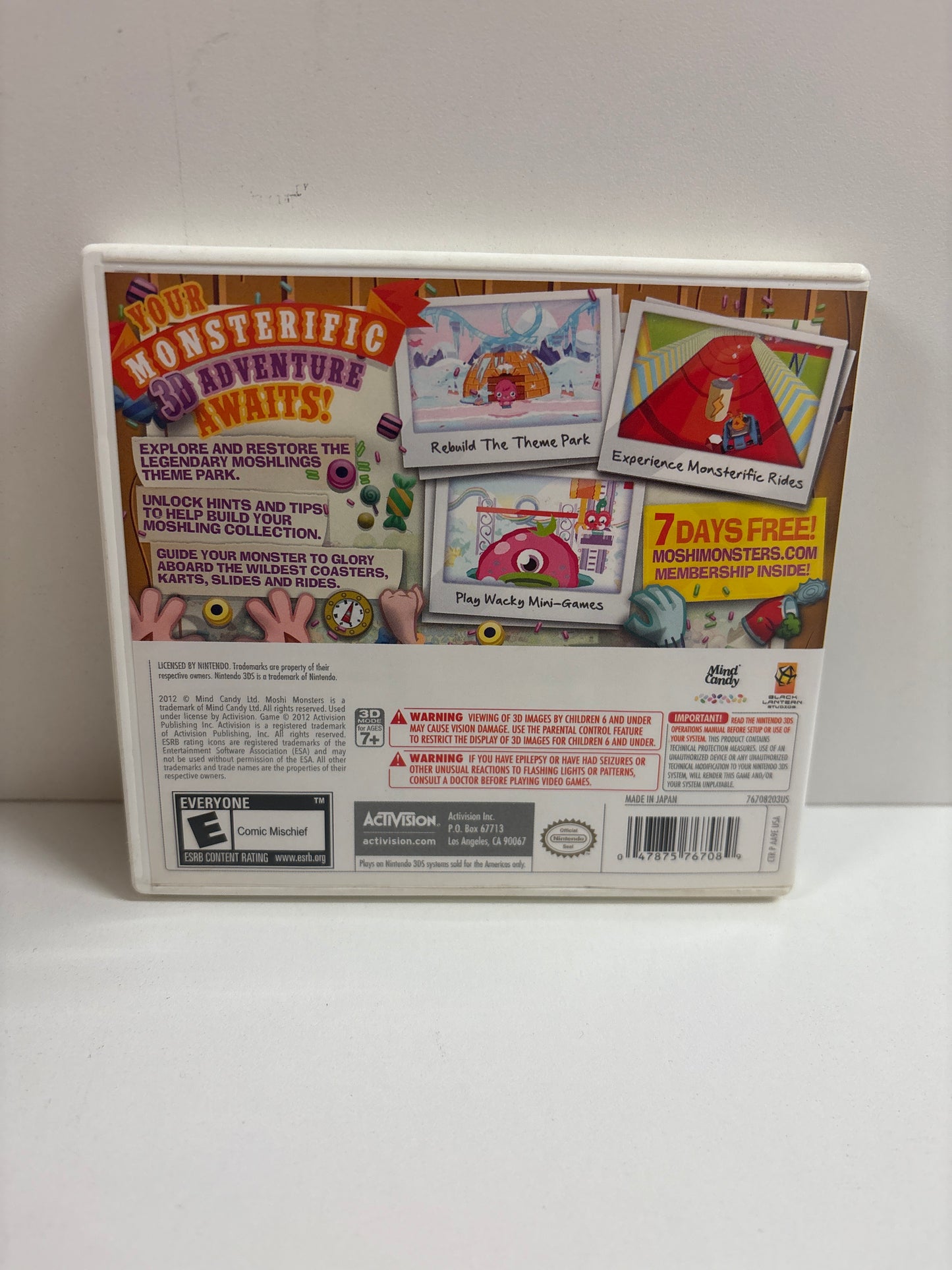 Moshi Monsters: Moshlings Theme Park - Nintendo 3DS