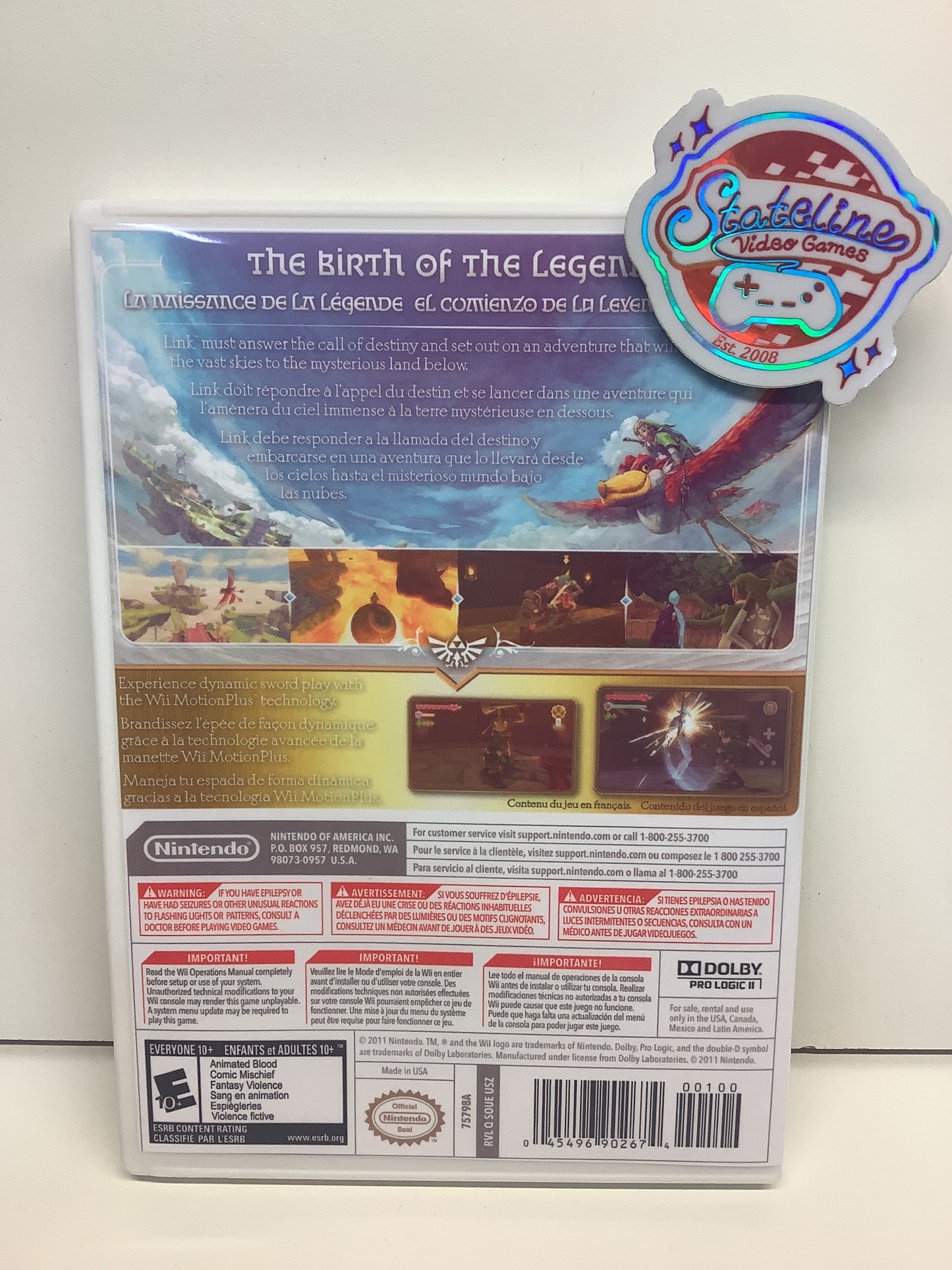 Zelda Skyward Sword - Wii