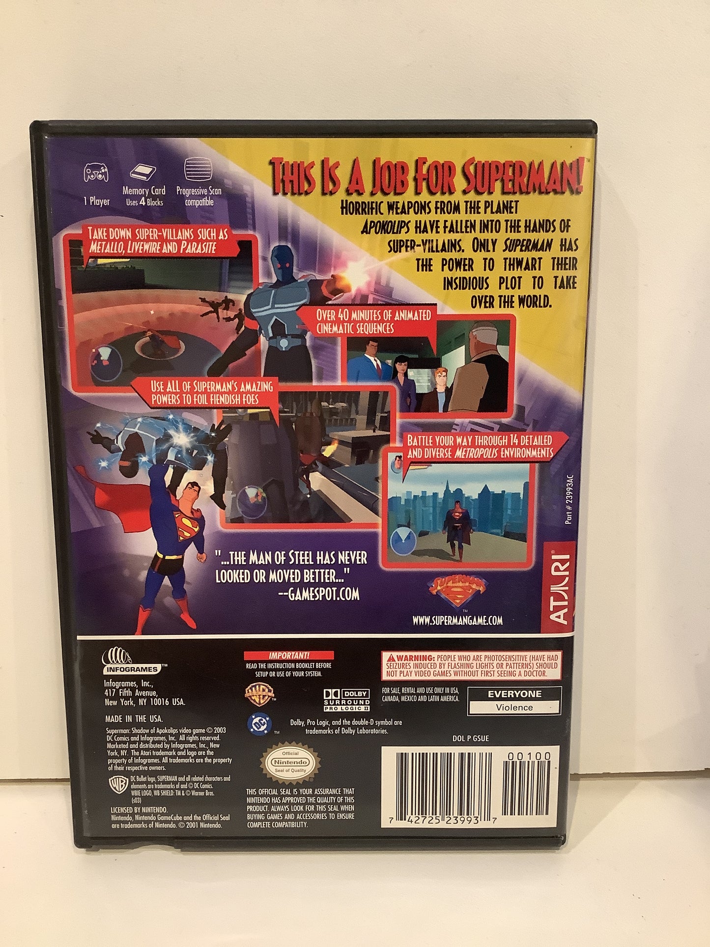 Superman Shadow of Apokolips - Gamecube