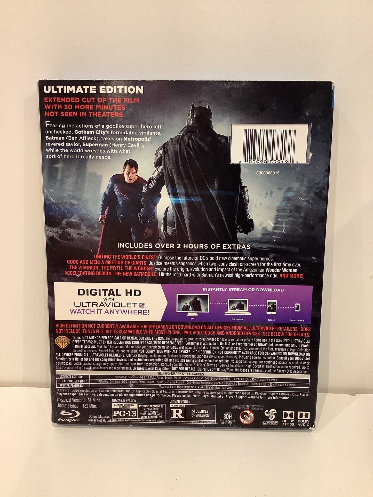 Batman v. Superman: Dawn of Justice (Ultimate Edition) - Blu-Ray