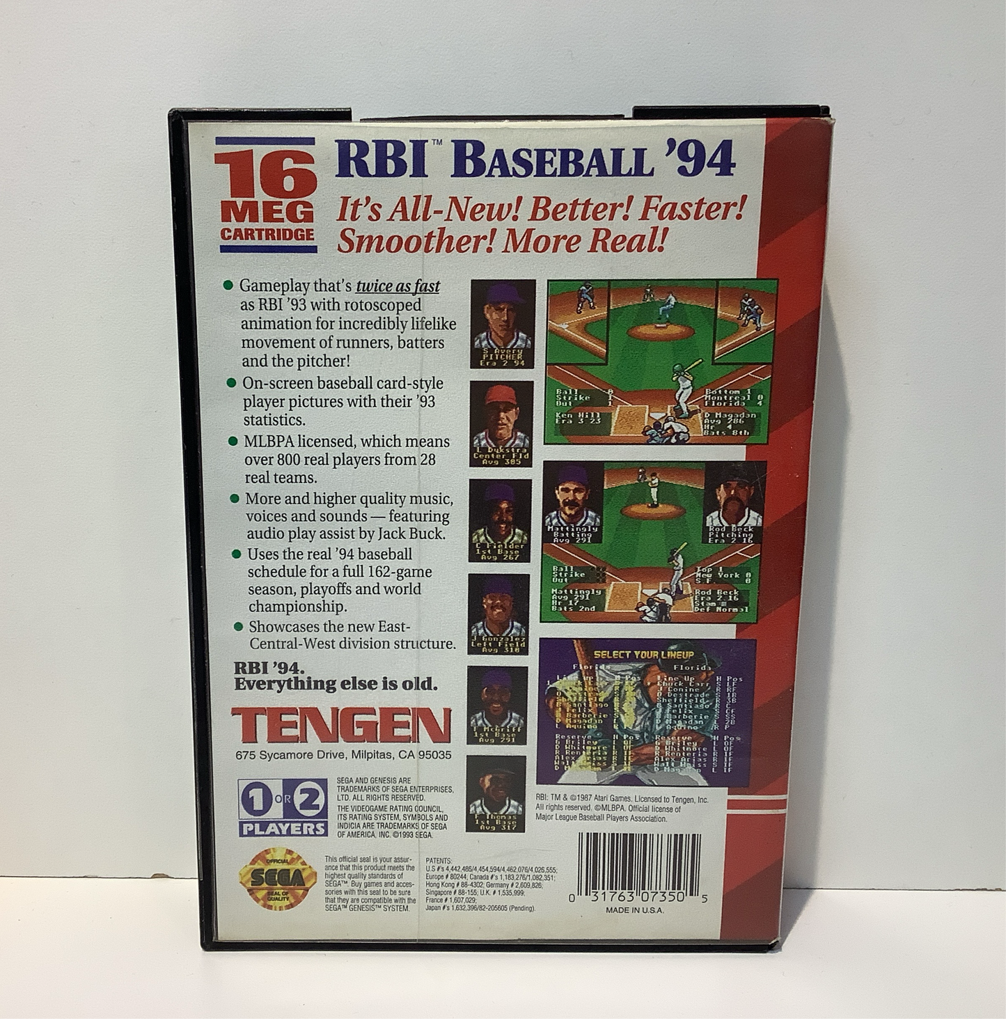 RBI Baseball 94 - Sega Genesis