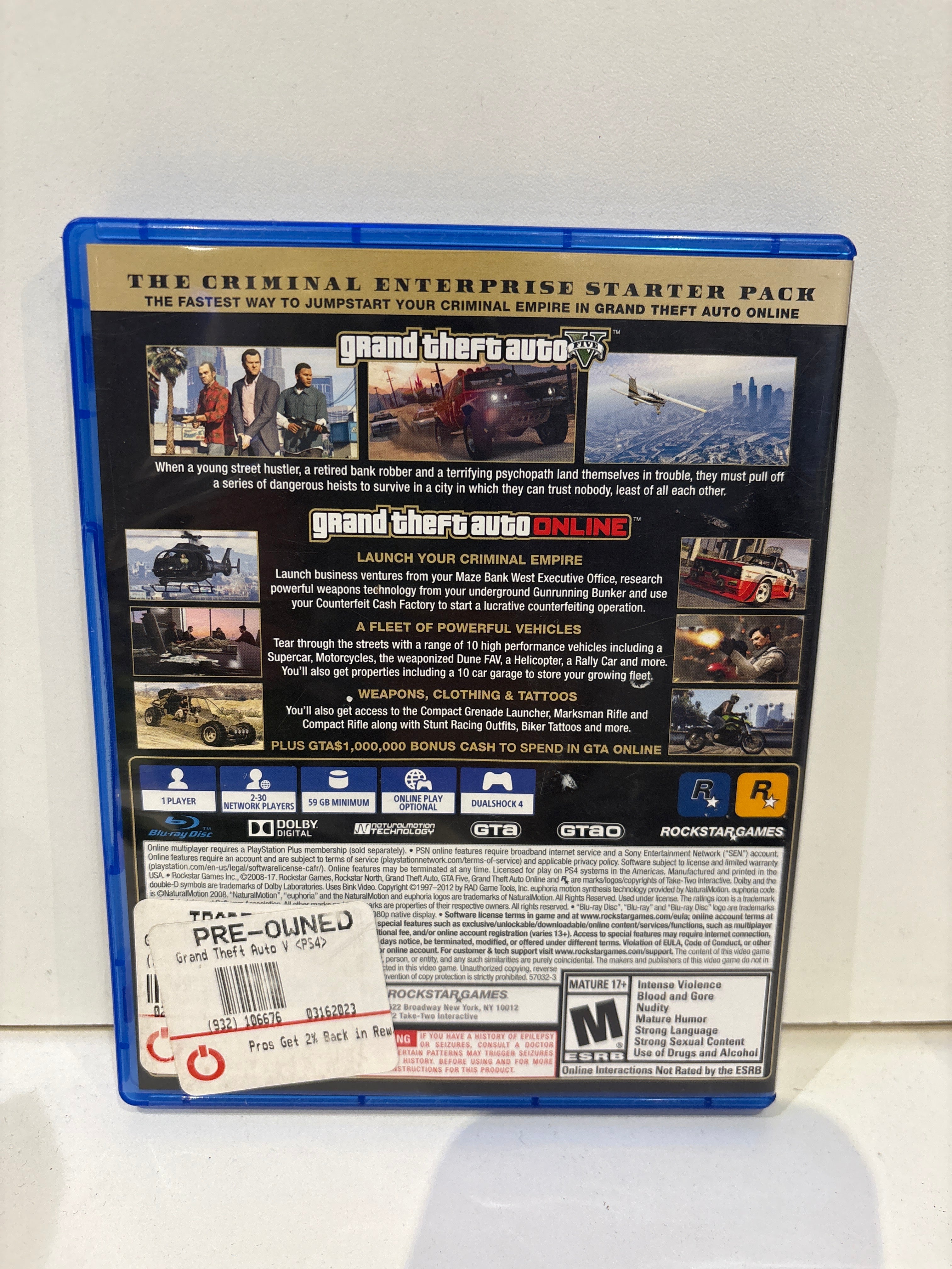 Grand Theft Auto V [Premium Edition] - Playstation 4 – Stateline