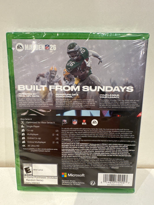 Madden NFL 26 - Xbox Series X