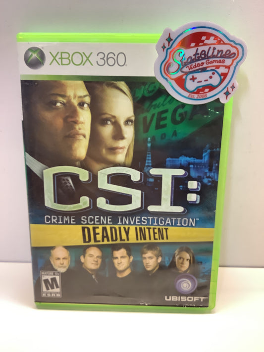 CSI: Crime Scene Investigation: Deadly Intent - Xbox 360