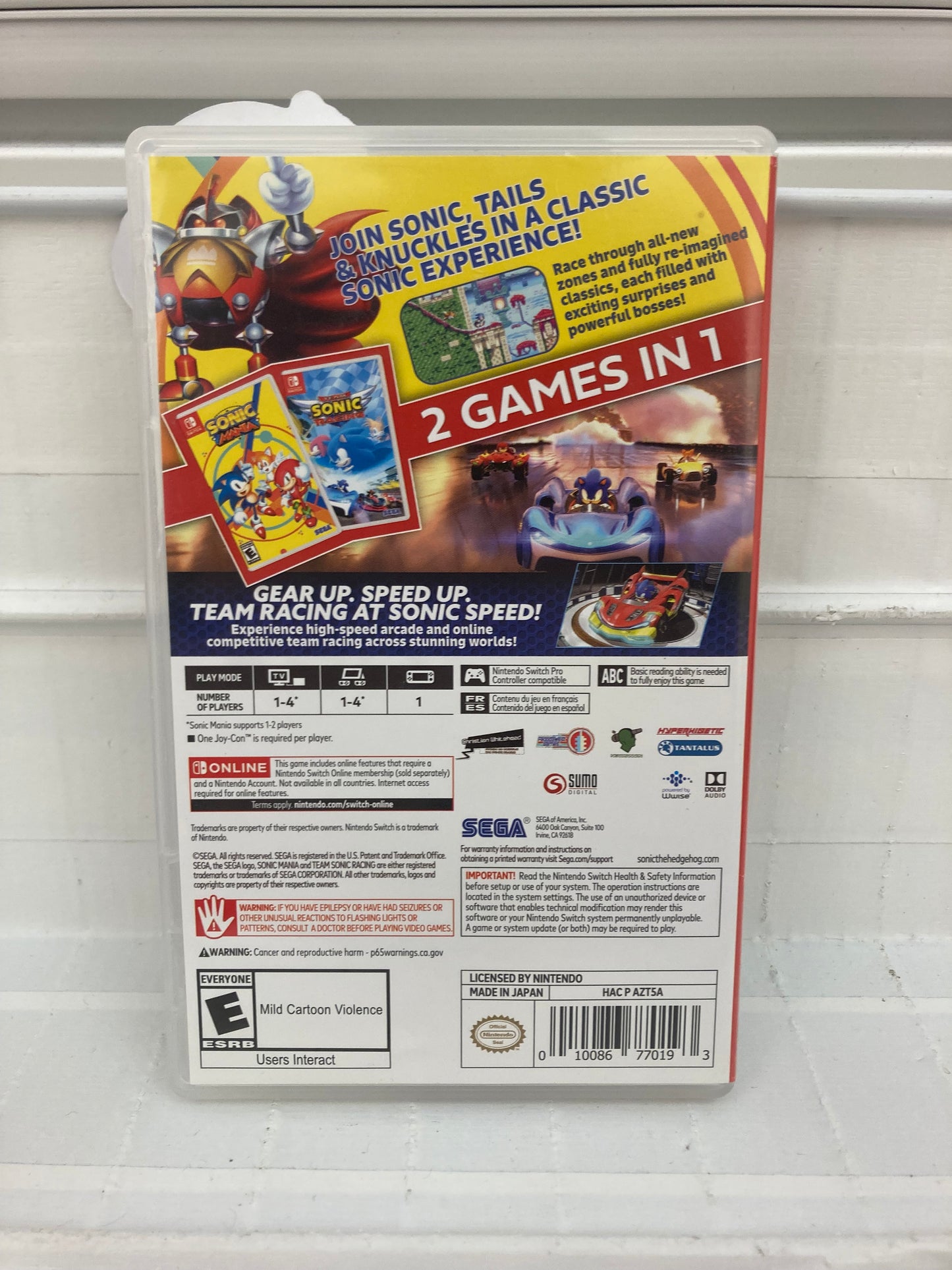 Sonic Mania + Team Sonic Racing Double Pack - Nintendo Switch