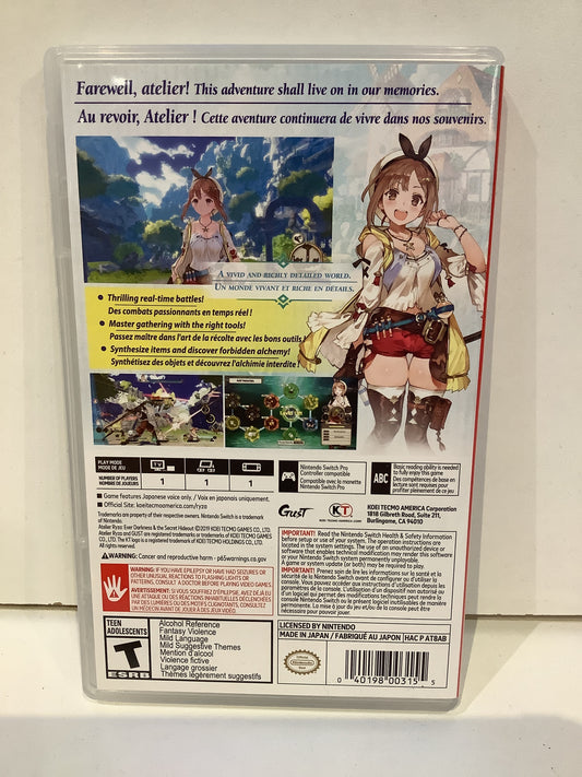 Atelier Ryza: Ever Darkness and the Secret Hideout - Nintendo Switch