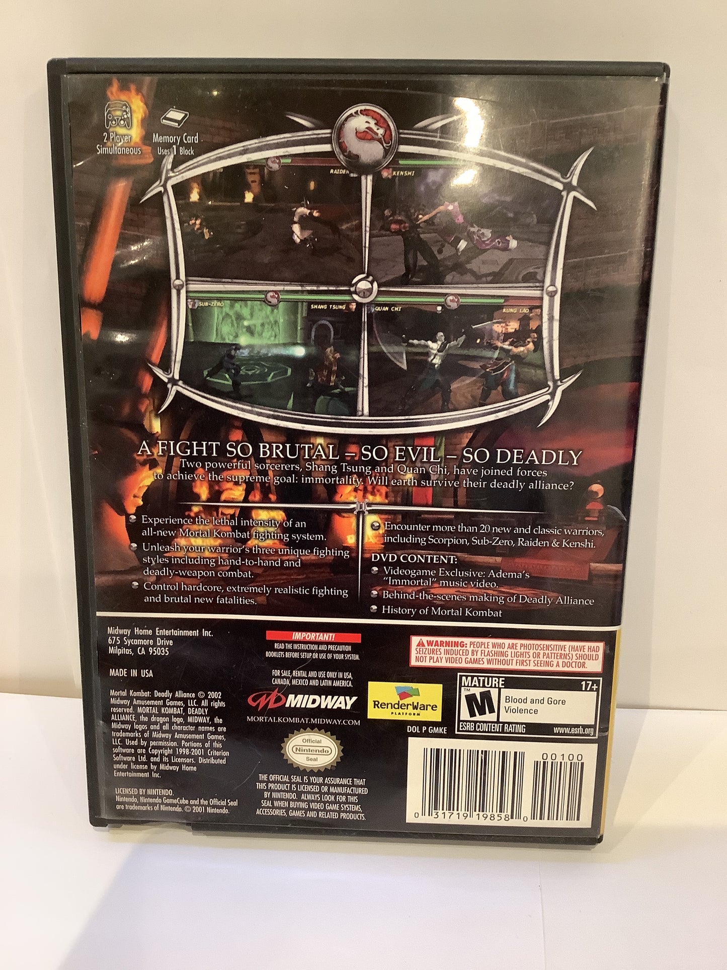 Mortal Kombat Deadly Alliance [Player's Choice] - Gamecube