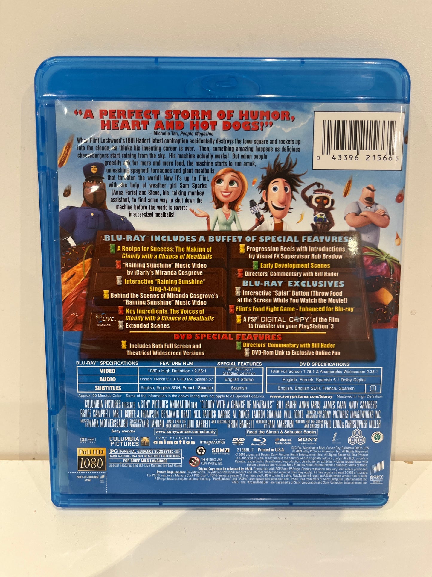 Cloudy With A Chance of Meatballs - Blu-Ray